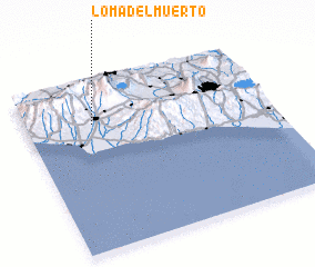 3d view of Loma del Muerto