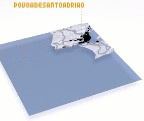 3d view of Póvoa de Santo Adrião