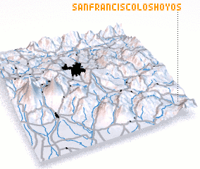 3d view of San Francisco Los Hoyos