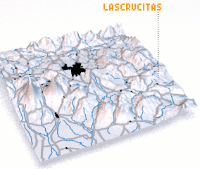 3d view of Las Crucitas