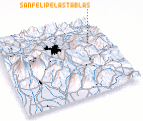 3d view of San Felipe Las Tablas