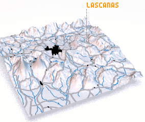 3d view of Las Cañas