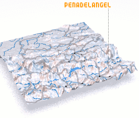 3d view of Peña del Ángel