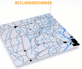 3d view of McClendons Corner