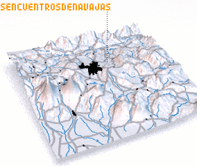 3d view of Los Encuentros de Navajas