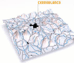 3d view of Cerro Blanco