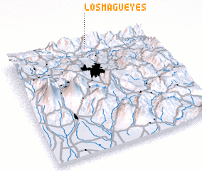 3d view of Los Magueyes