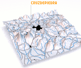 3d view of Cruz de Piedra