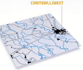 3d view of Comite Hills West