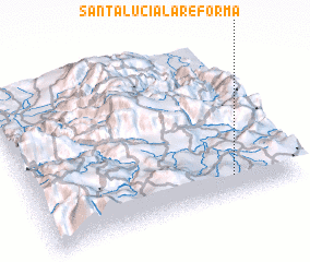 3d view of Santa Lucía La Reforma