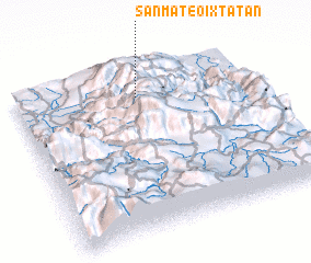 3d view of San Mateo Ixtatán