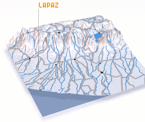 3d view of La Paz