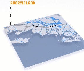3d view of Avery Island