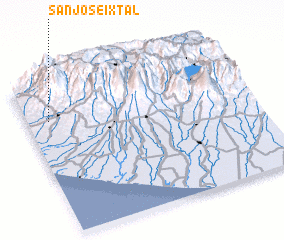 3d view of San José Ixtal