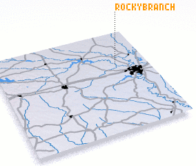 3d view of Rocky Branch