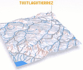 3d view of Tuxtla Gutiérrez