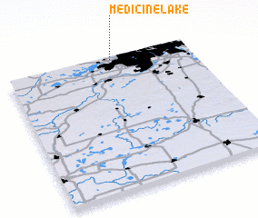 3d view of Medicine Lake