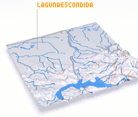 3d view of Laguna Escondida