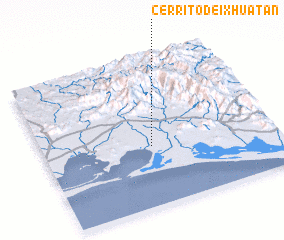 3d view of Cerrito de Ixhuatán