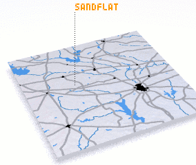 3d view of Sand Flat