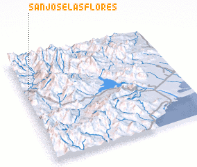 3d view of San José Las Flores