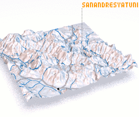 3d view of San Andrés Yatuni