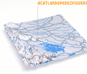 3d view of Acatlán de Pérez Figueroa