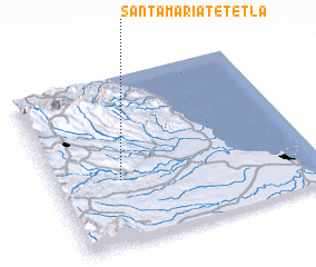 3d view of Santa María Tetetla