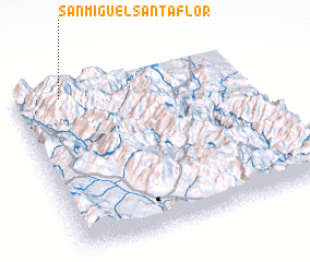 3d view of San Miguel Santa Flor