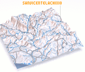 3d view of San Vicente Lachixío