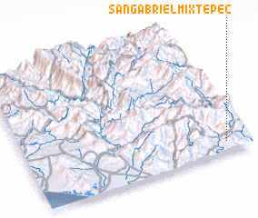 3d view of San Gabriel Mixtepec