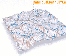 3d view of San Miguel Papalutla