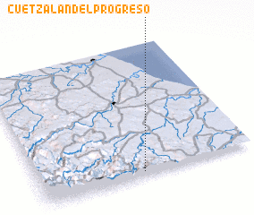 3d view of Cuetzalán del Progreso