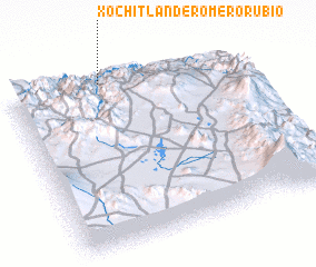 3d view of Xochitlán de Romero Rubio