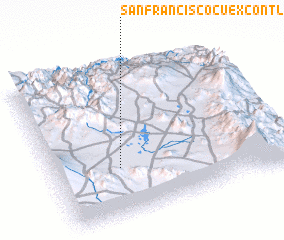 3d view of San Francisco Cuexcontl
