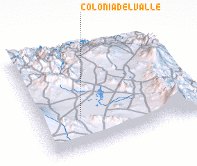 3d view of Colonia del Valle