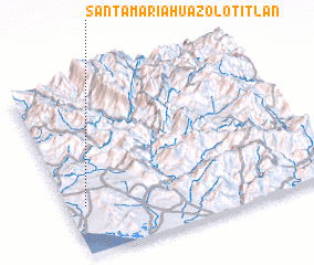 3d view of Santa María Huazolotitlan