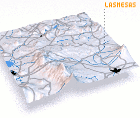 3d view of Las Mesas