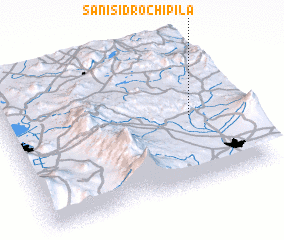 3d view of San Isidro Chipila