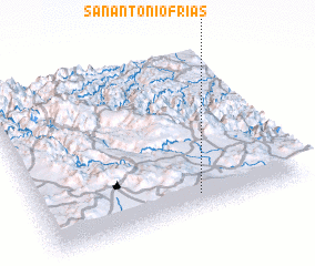 3d view of San Antonio Frías