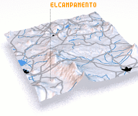 3d view of El Campamento