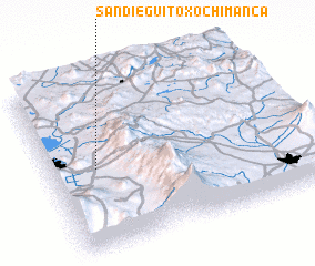 3d view of San Dieguito Xochimanca