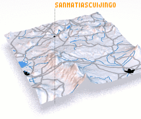 3d view of San Matías Cuijingo