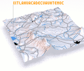 3d view of Ixtlahuaca de Cuauhtémoc