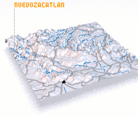 3d view of Nuevo Zacatlán