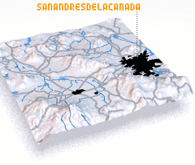 3d view of San Andrés de la Cañada