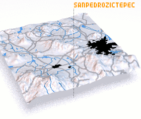 3d view of San Pedro Zictepec