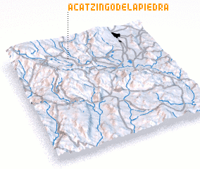 3d view of Acatzingo de la Piedra