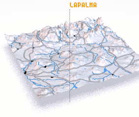 3d view of La Palma