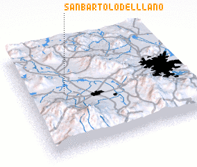 3d view of San Bartolo del Llano